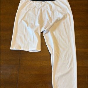 White & Black Athletic or 2 basketball leggings for boys youth Large